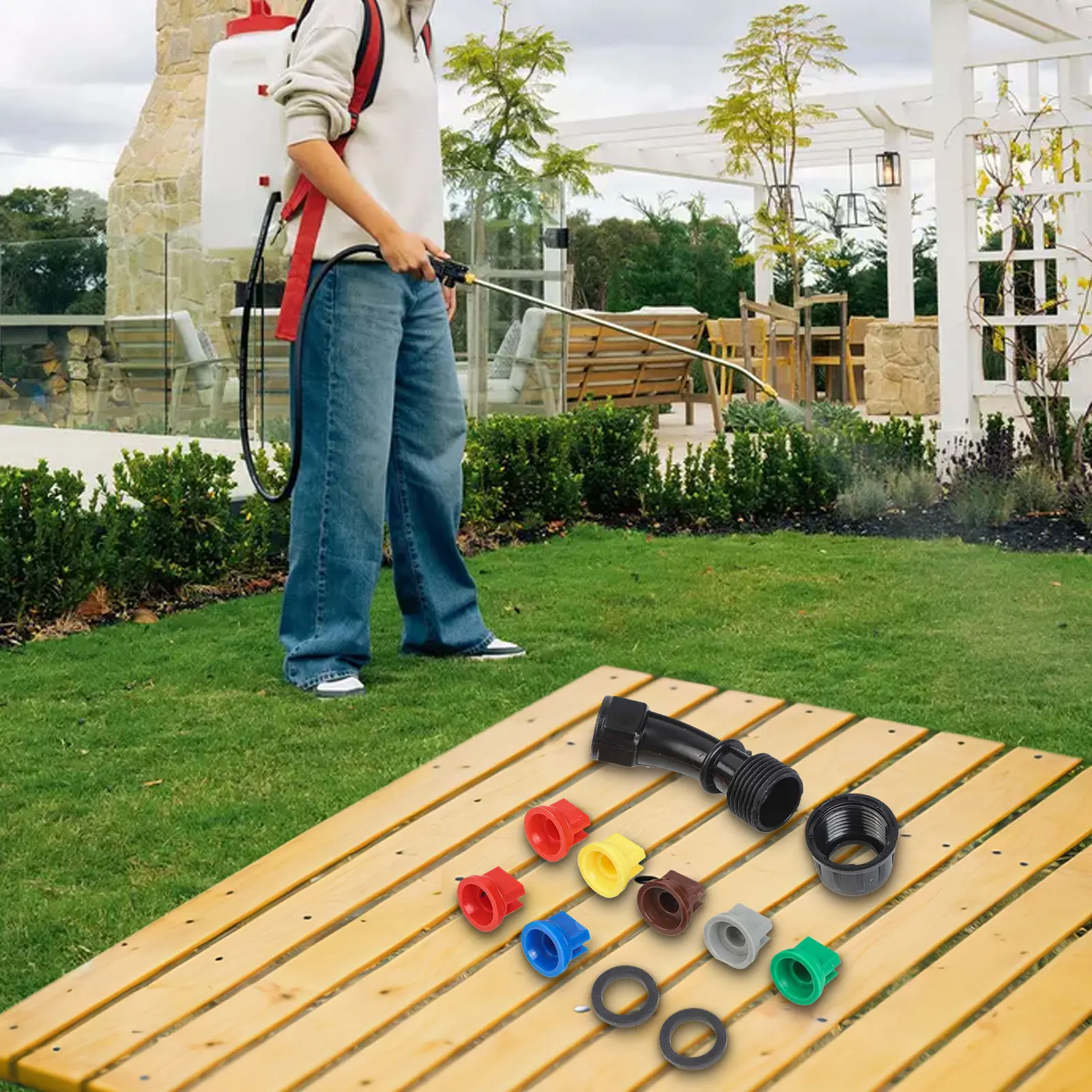 فوهة رش بزاوية واسعة 110 درجة  - مراجعة Crop Sprayer Backpack وسعره
